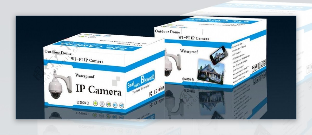 网络摄像机包装盒展开图图片