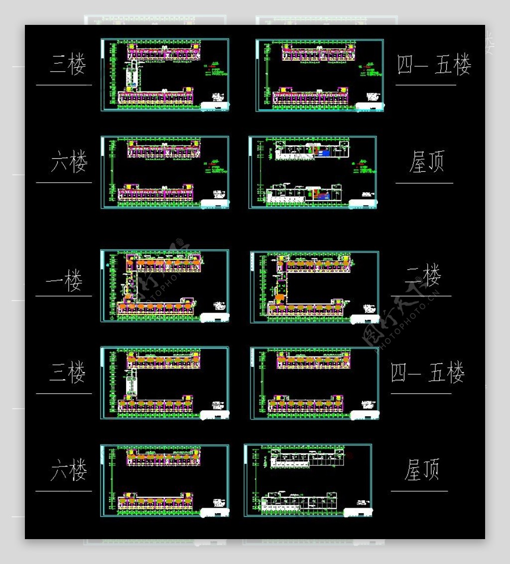 某公司宿舍楼变频多联空调设计图