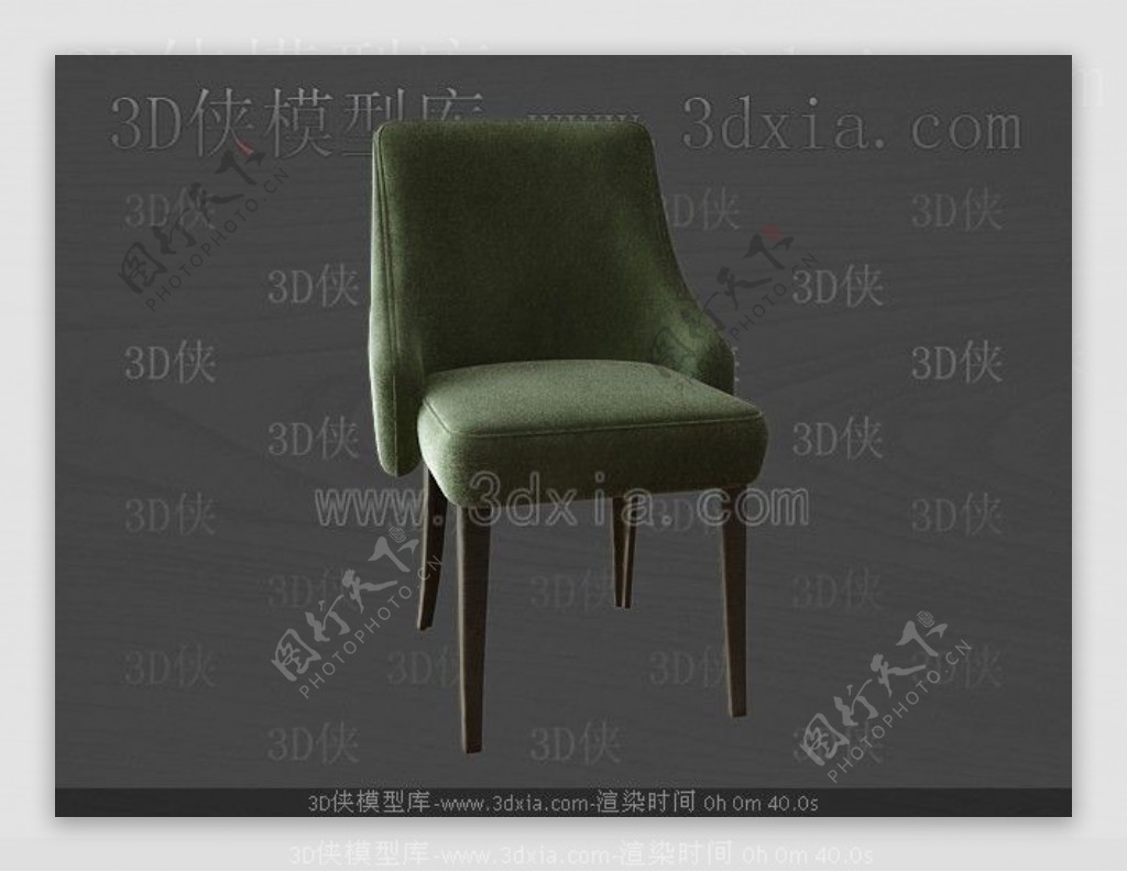 时尚的深绿色布椅