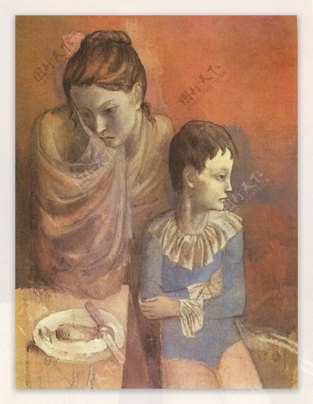 1905M濡慹etenfantBaladins西班牙画家巴勃罗毕加索抽象油画人物人体油画装饰画