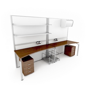 办公家具办公桌3d模型3d素材模板151