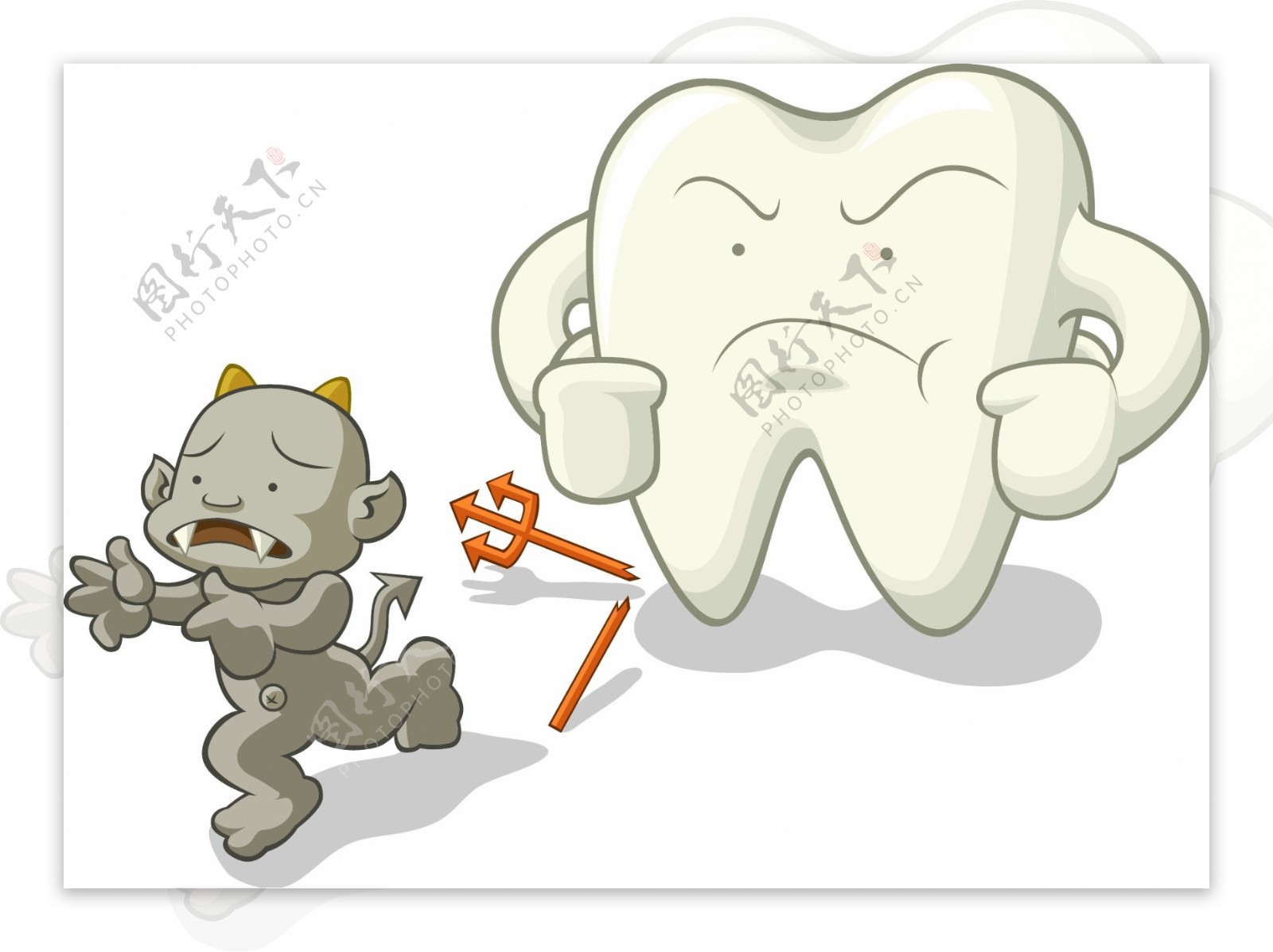 韩国卡通保护牙齿矢量图10