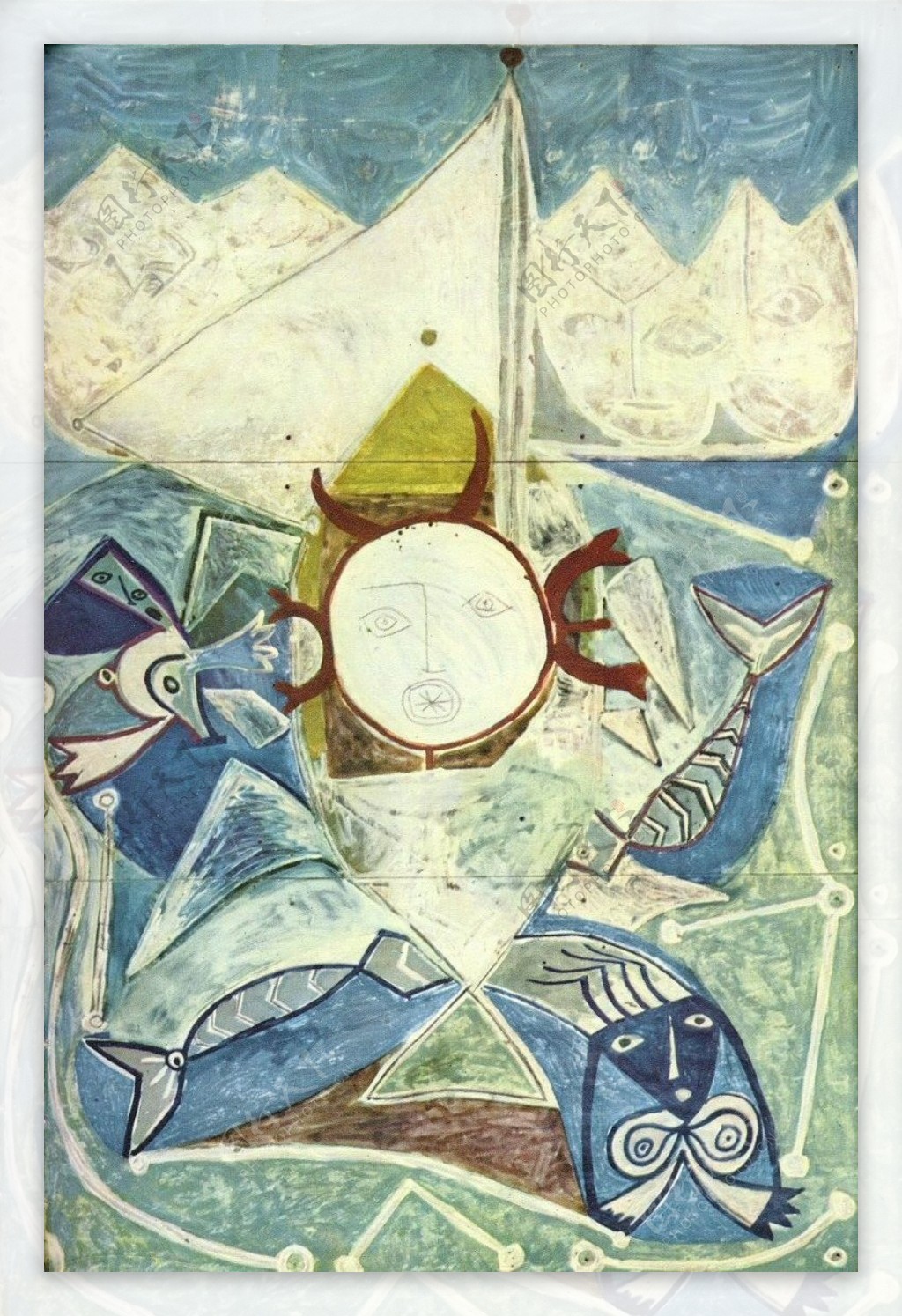 1947Ulysseetlessir濡宔s西班牙画家巴勃罗毕加索抽象油画人物人体油画装饰画