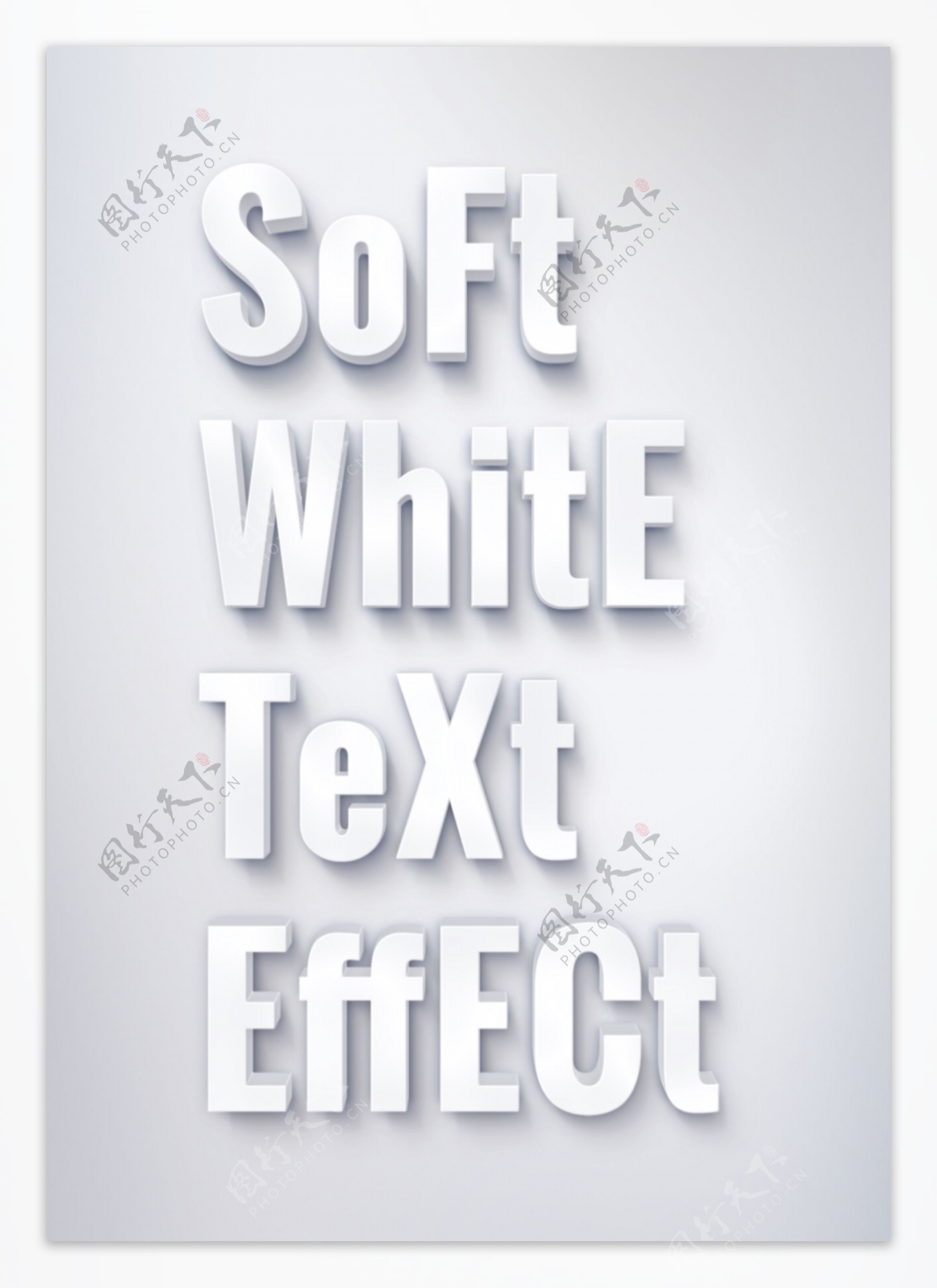 字体样式白色字体立体样式