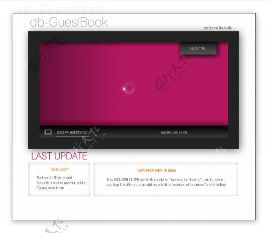 紫红背景网页psd模板