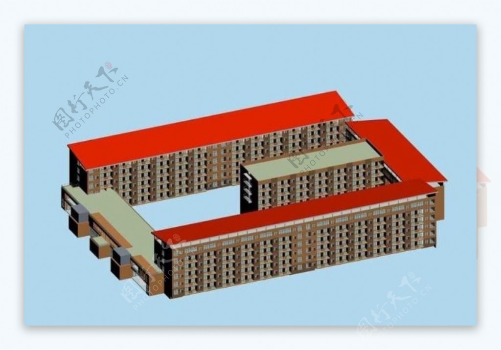 学校建筑群3D模型设计