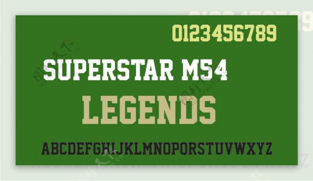 超级巨星M54字体