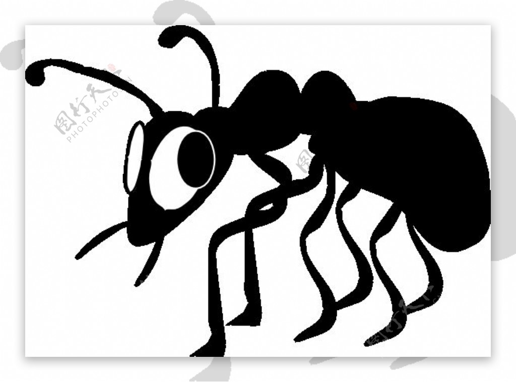 卡通蚂蚁剪影艺术剪辑