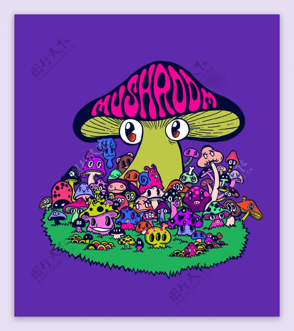 位图植物蘑菇动物怪物免费素材
