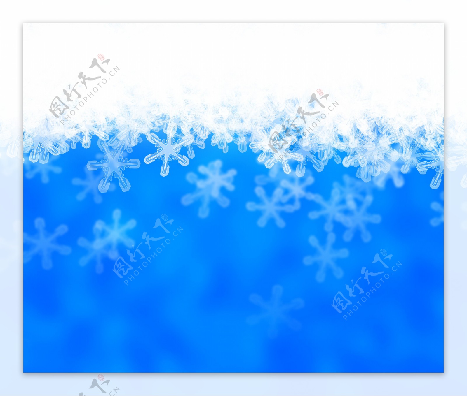 蓝色抽象雪的背景