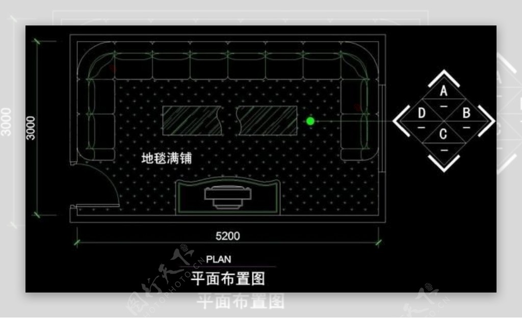 ktv包厢cad设计素材图片