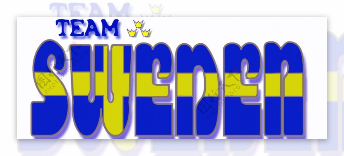 瑞典队标志创意插画矢量