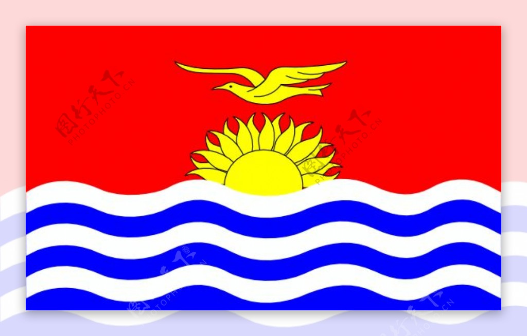 基里巴斯国旗的剪辑艺术