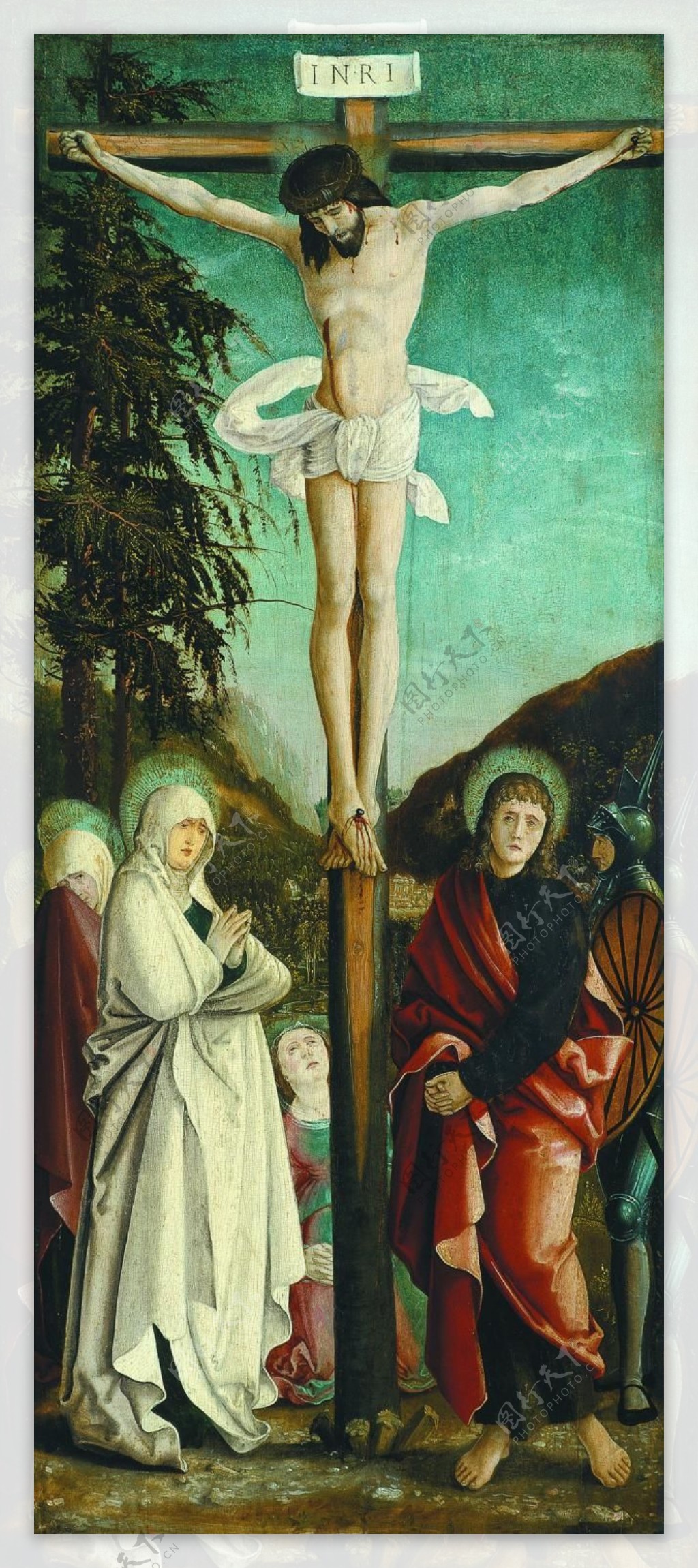 AnonymousGermanArtistTheCrucifixion1520荷兰画家Anonymous西方高清宗教人物神话人物古典人物样式主义油画装饰画