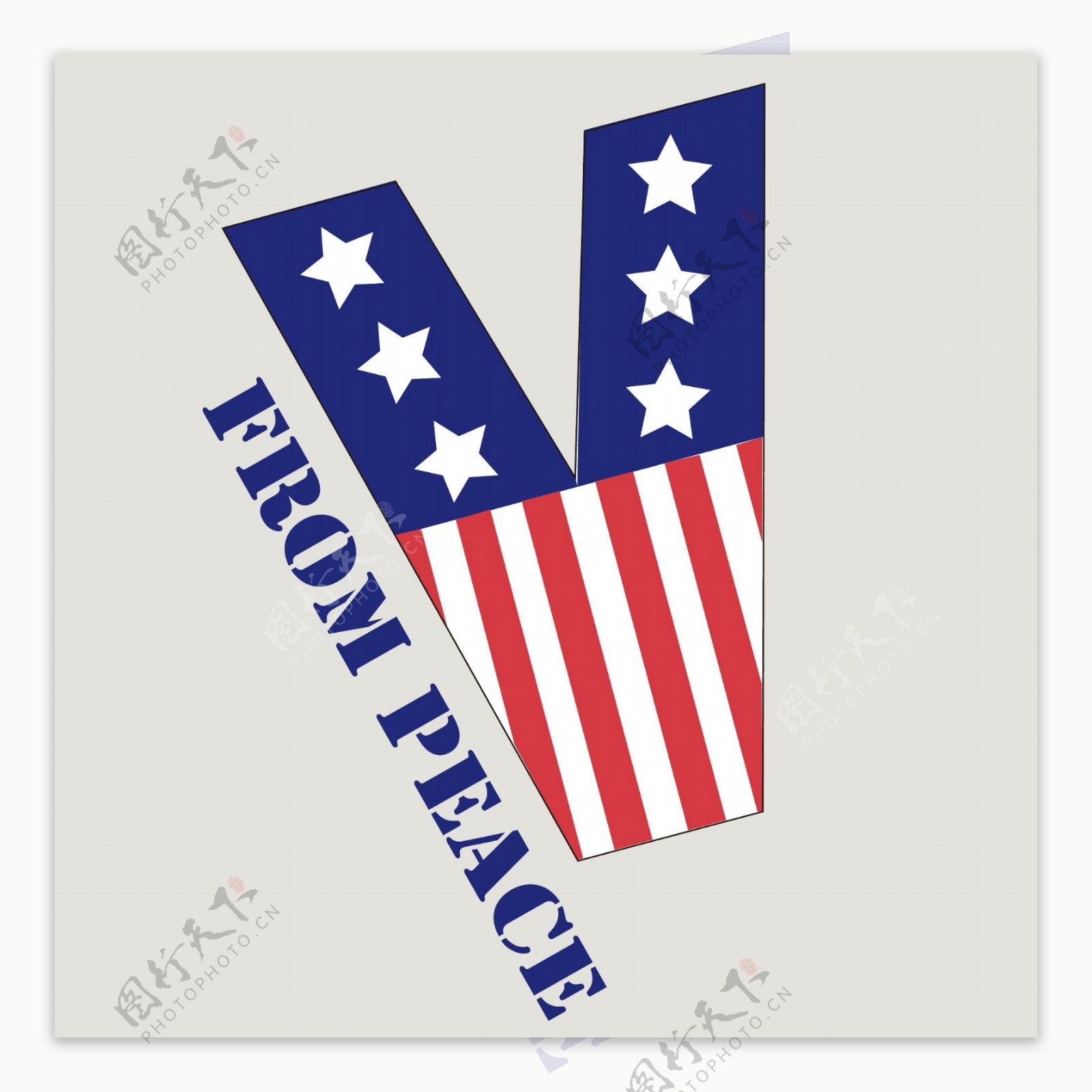 印花矢量图旗帜美国文字英文免费素材