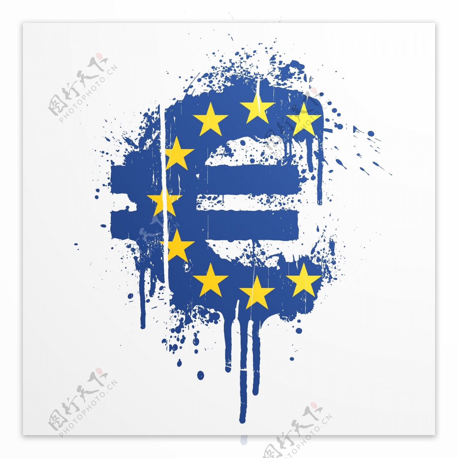 欧盟旗帜和标志矢量素材01