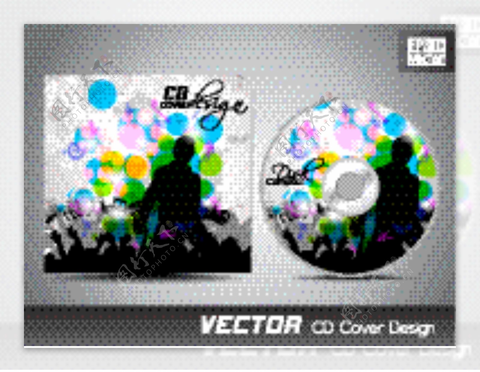 CD封面展示设计模板复制空间和音乐观念的影响
