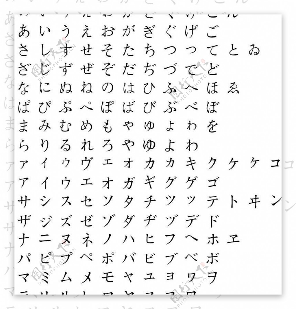 日文键盘字图片
