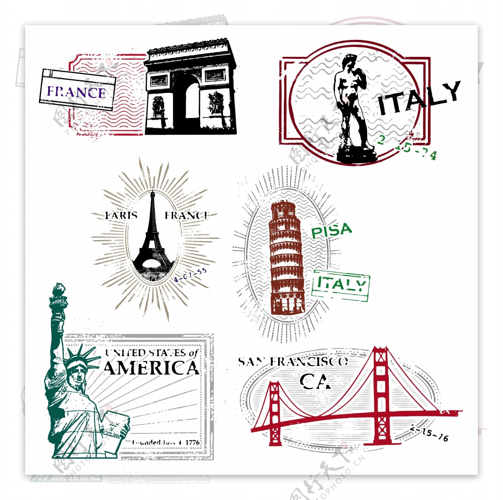 具有里程碑意义的旅游系列邮票