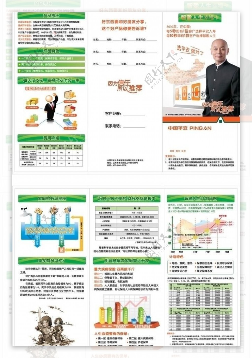 中国平安智赢人生产品三折页图片