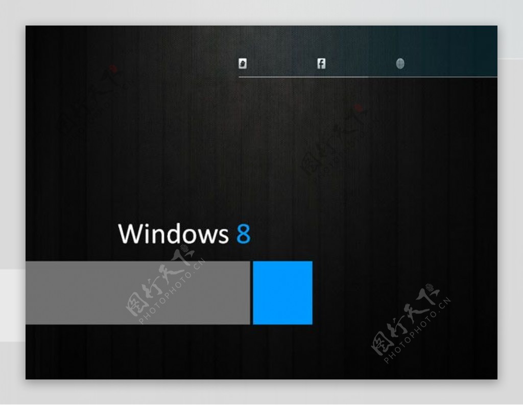 黑色win8风格商务PPT模板免费下载