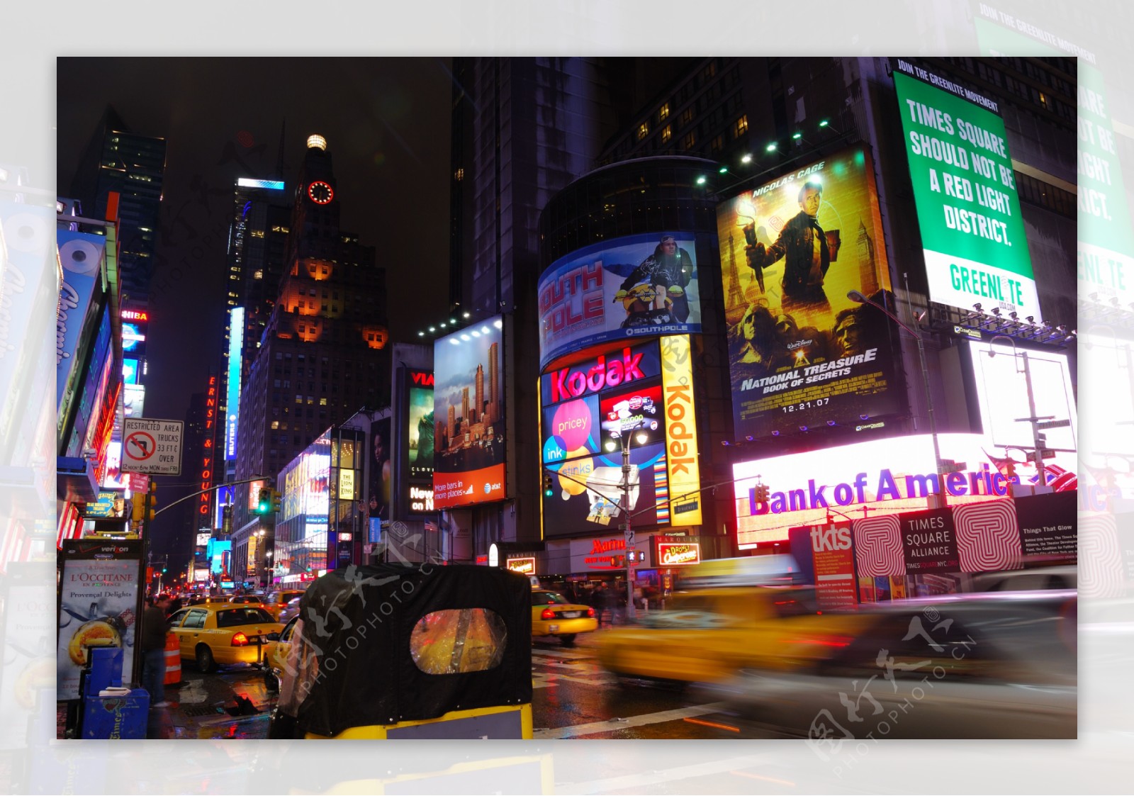 纽约时代广场夜景图片