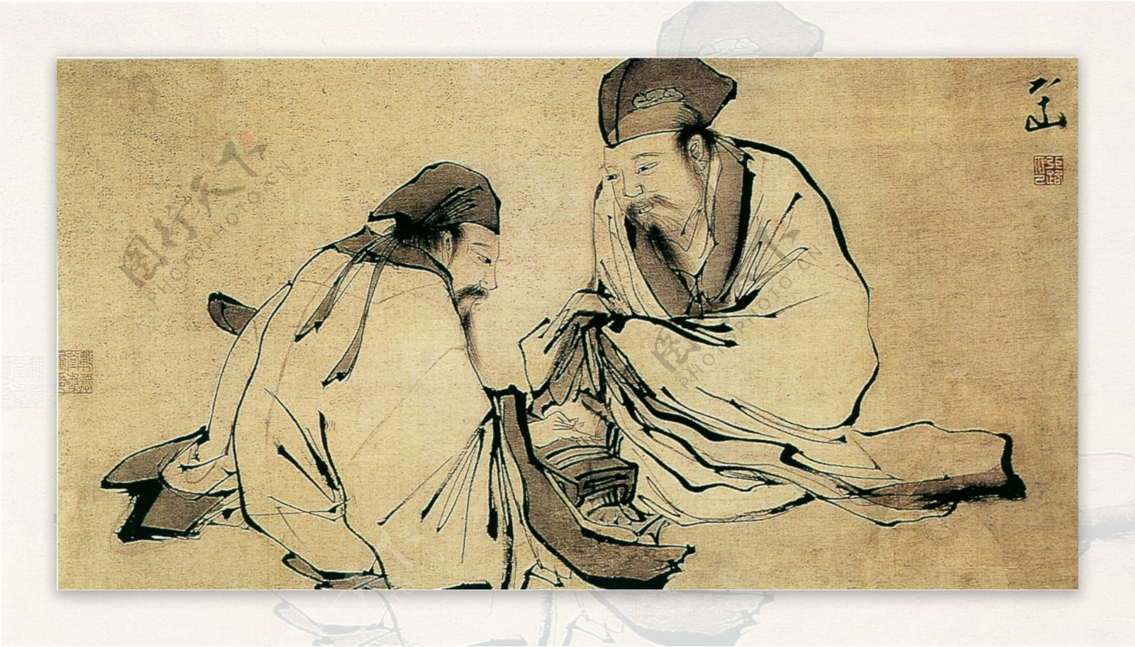 明朝古代人物民间人物人物壁画中国文化人物画像中国风中华艺术绘画