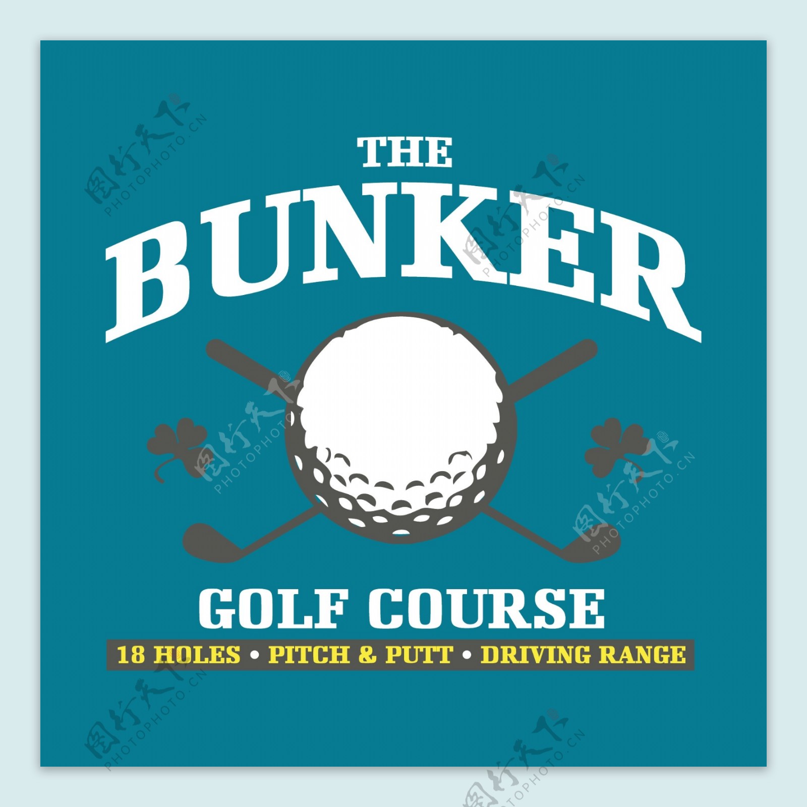 印花矢量图T恤图案图文结合运动高尔夫球免费素材