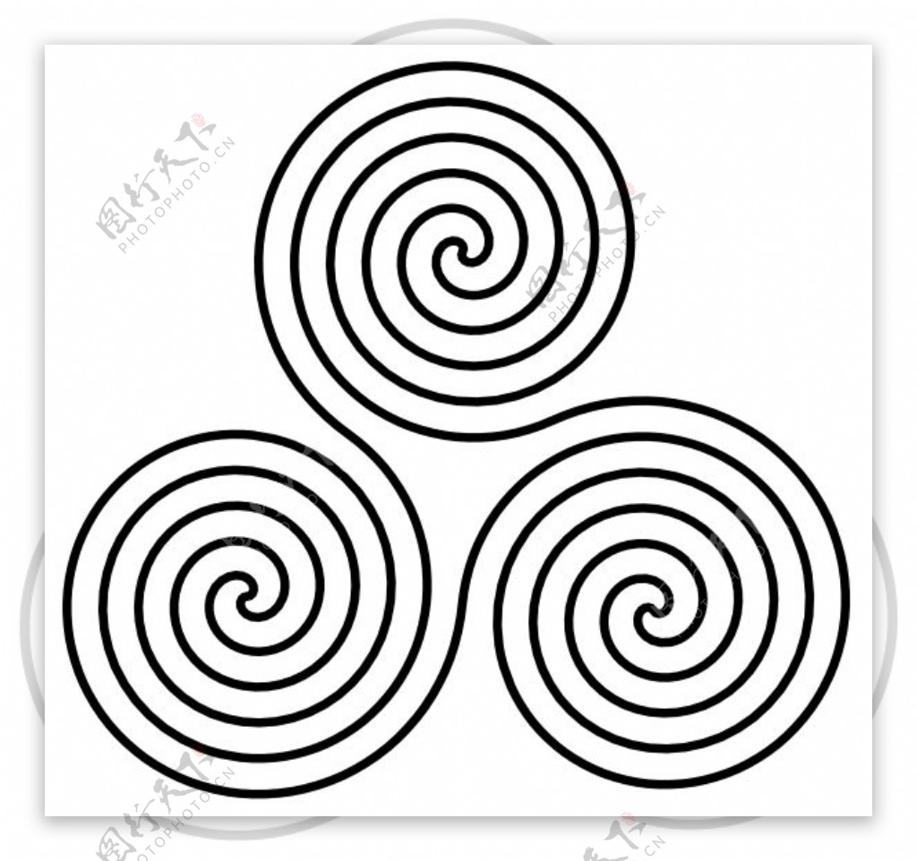 三重螺旋夹艺术符号