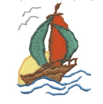 绣花帆船一帆风顺航海航行免费素材