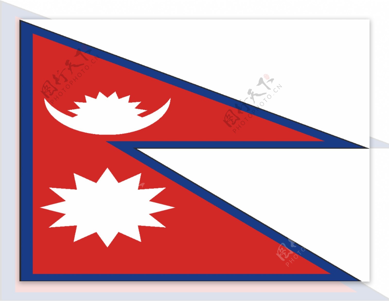 矢量尼泊尔国旗