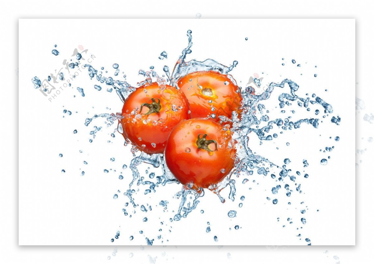 西红柿水花图片