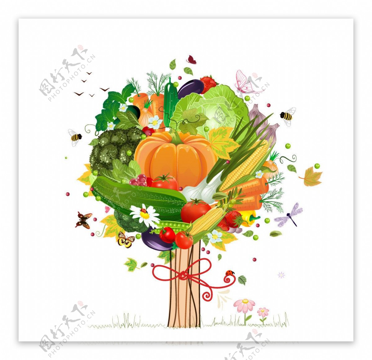 蔬菜装饰树图片