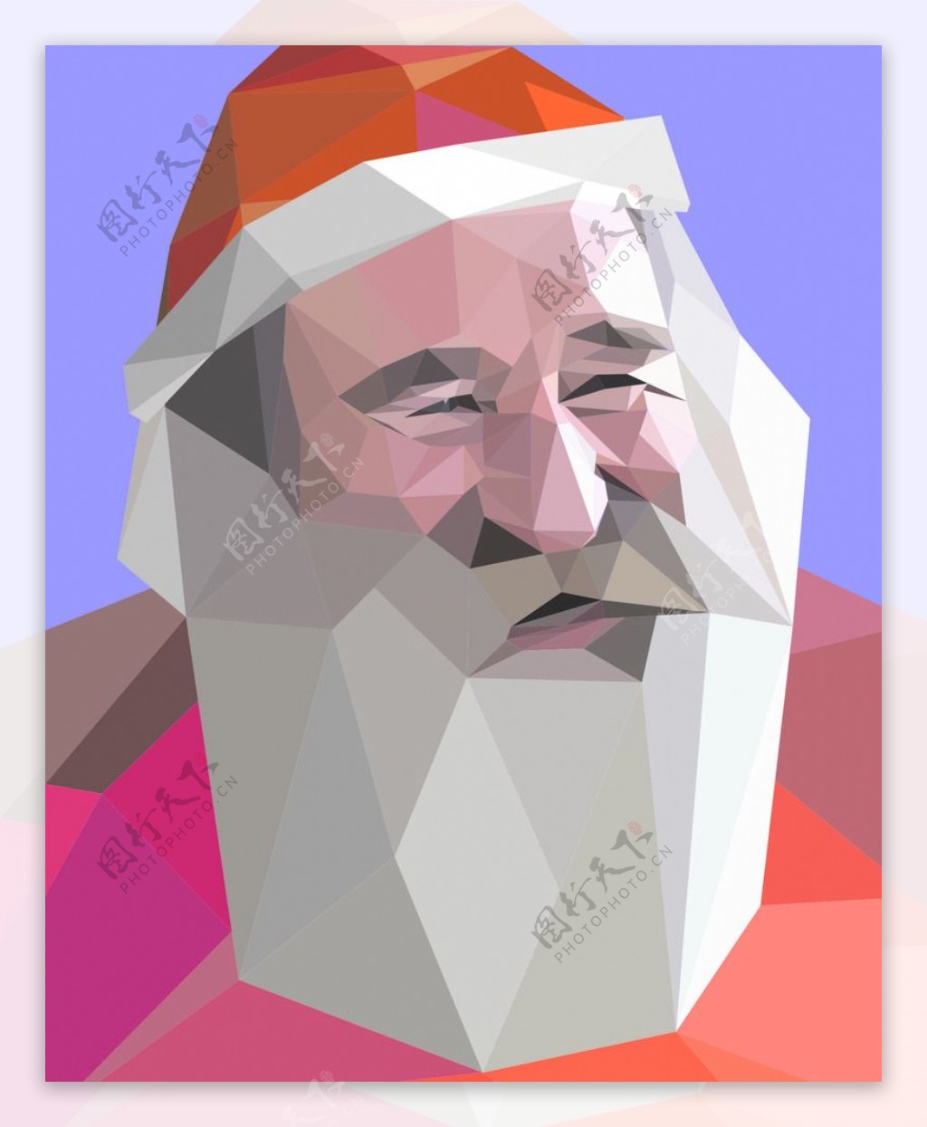 几何圣诞老人图片