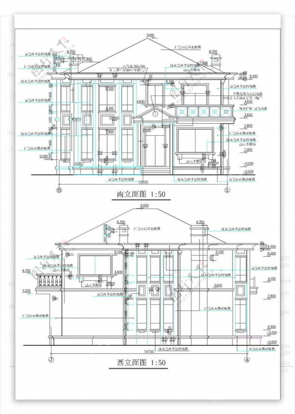 现代风格住宅图纸图片