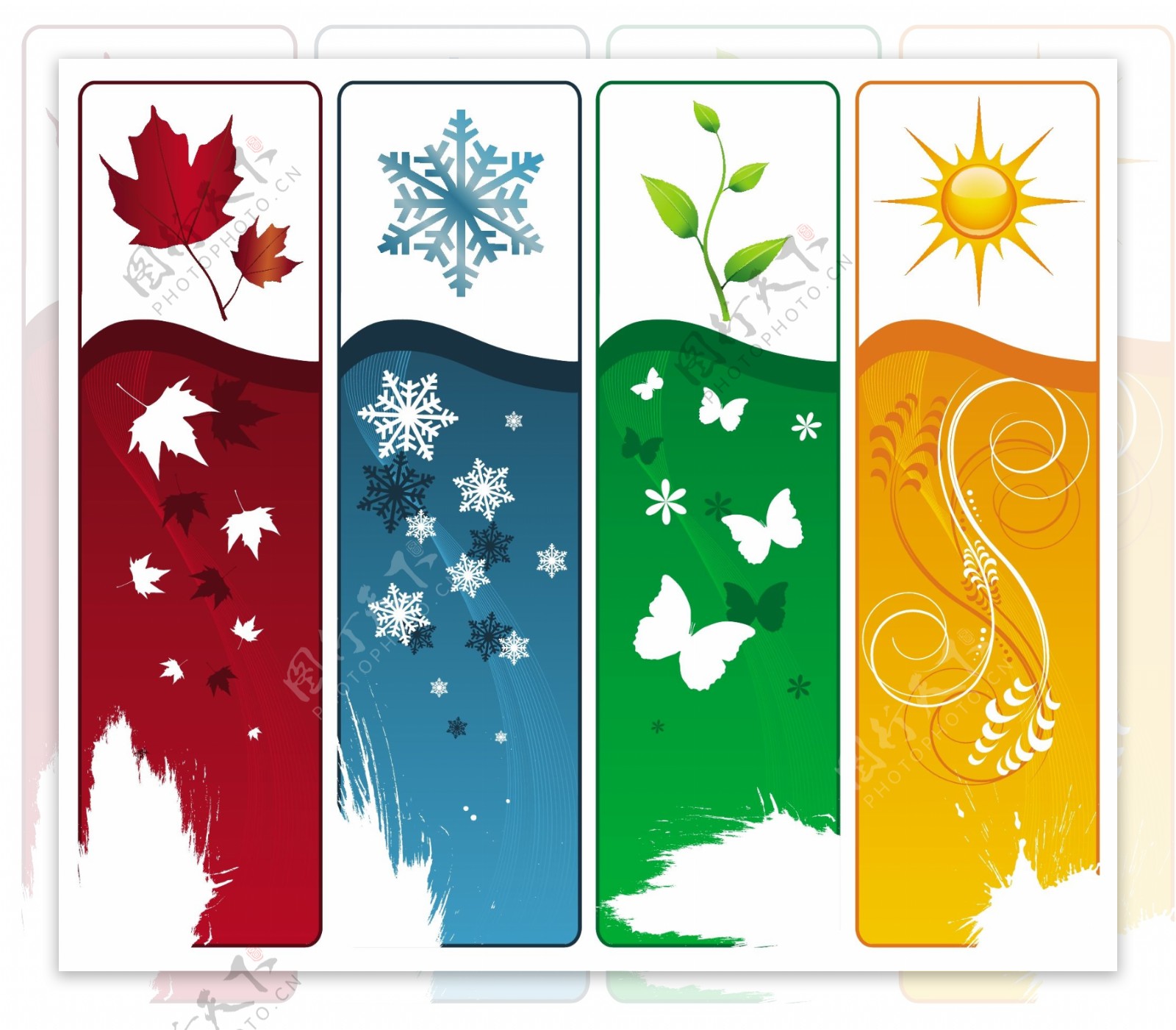 春夏秋冬四季大树树图片素材-编号07944465-图行 …