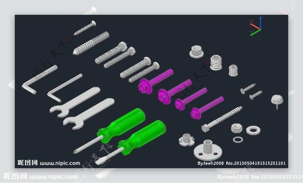 家具常用三维五金模型图片