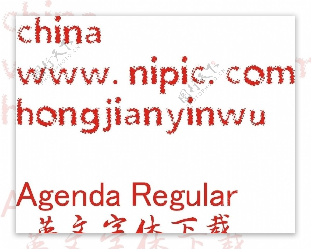 AgendaRegular英文字体