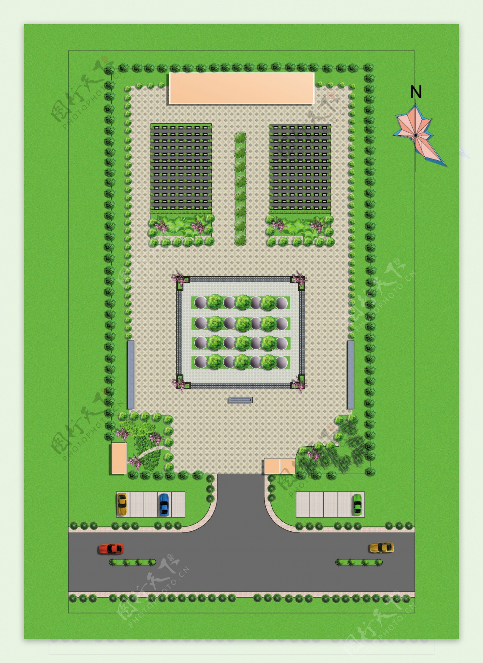 某烈士陵园设计图片