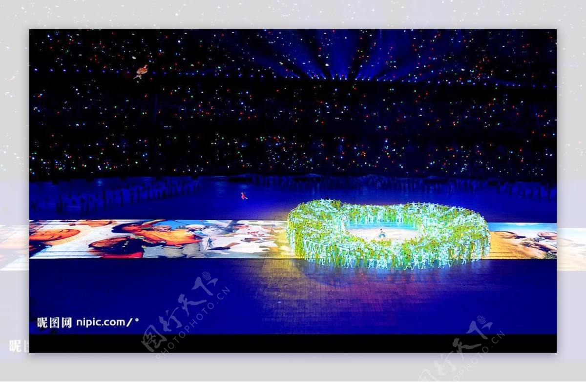 北京奥运会开幕式美丽的奥林匹克图片