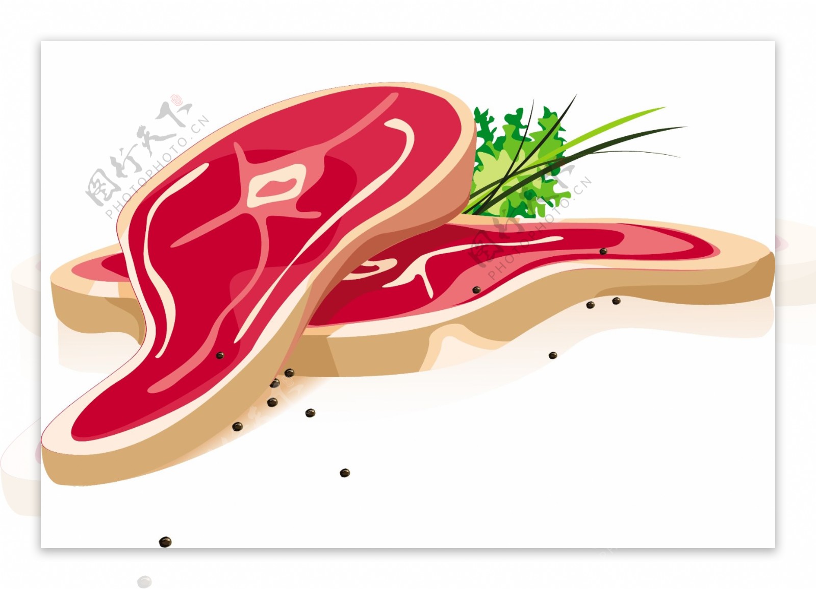 矢量牛排图片