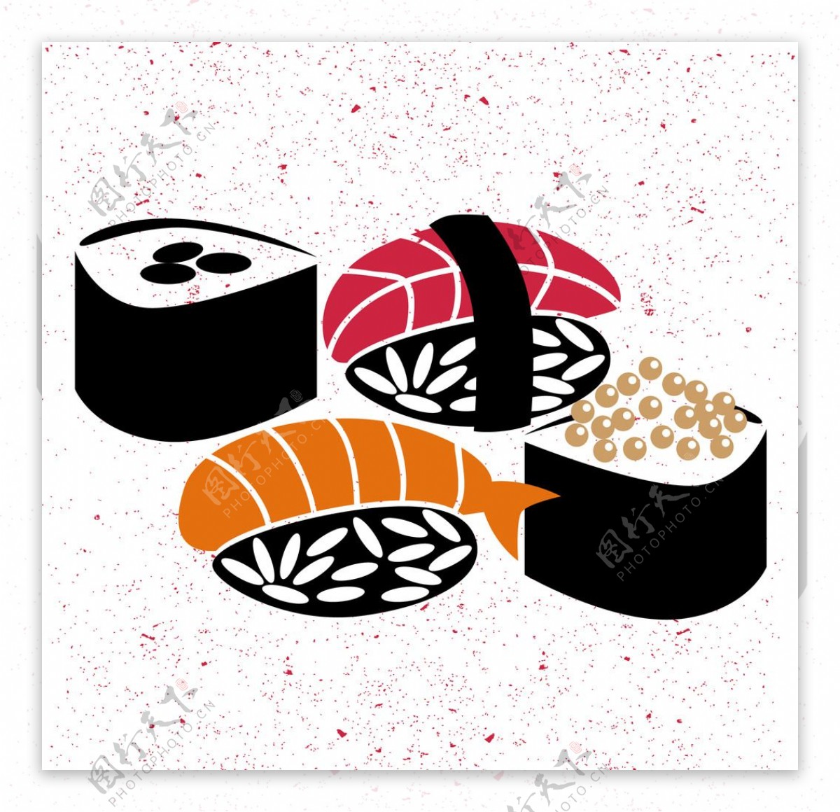 日本寿司矢量素材图片