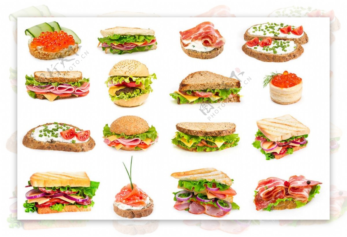 汉堡三明治快餐图片