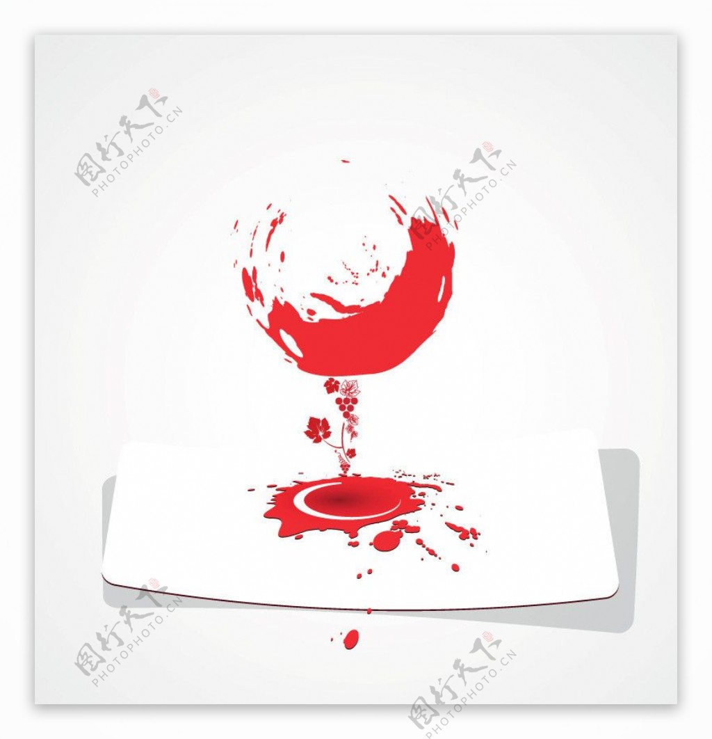 葡萄酒创意插图图片