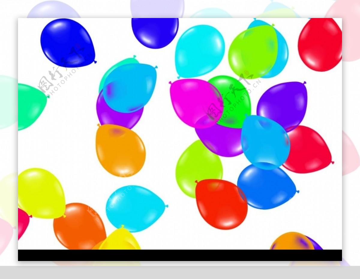 各种漂亮的彩色大气球笔刷