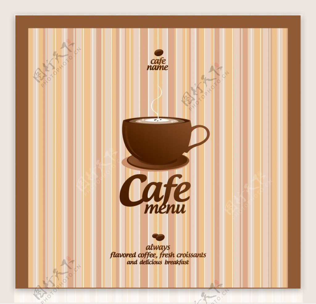 咖啡菜单封面设计图片