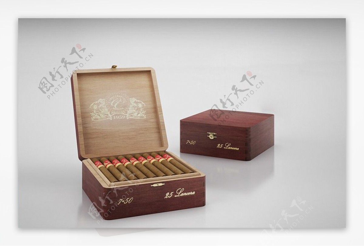 木盒雪茄高精模型图片