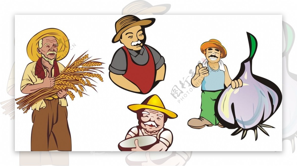 卡通农民图片
