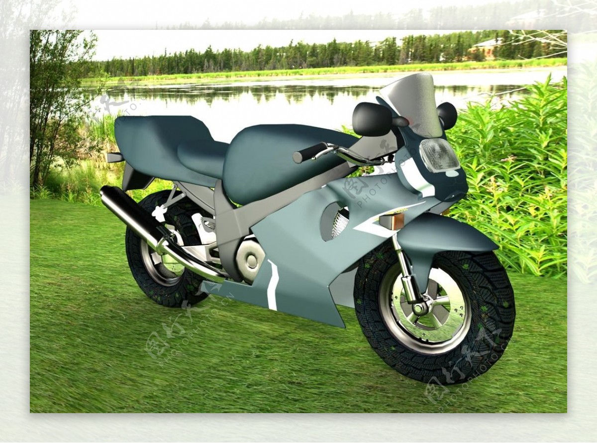 3摩托车D模型图片