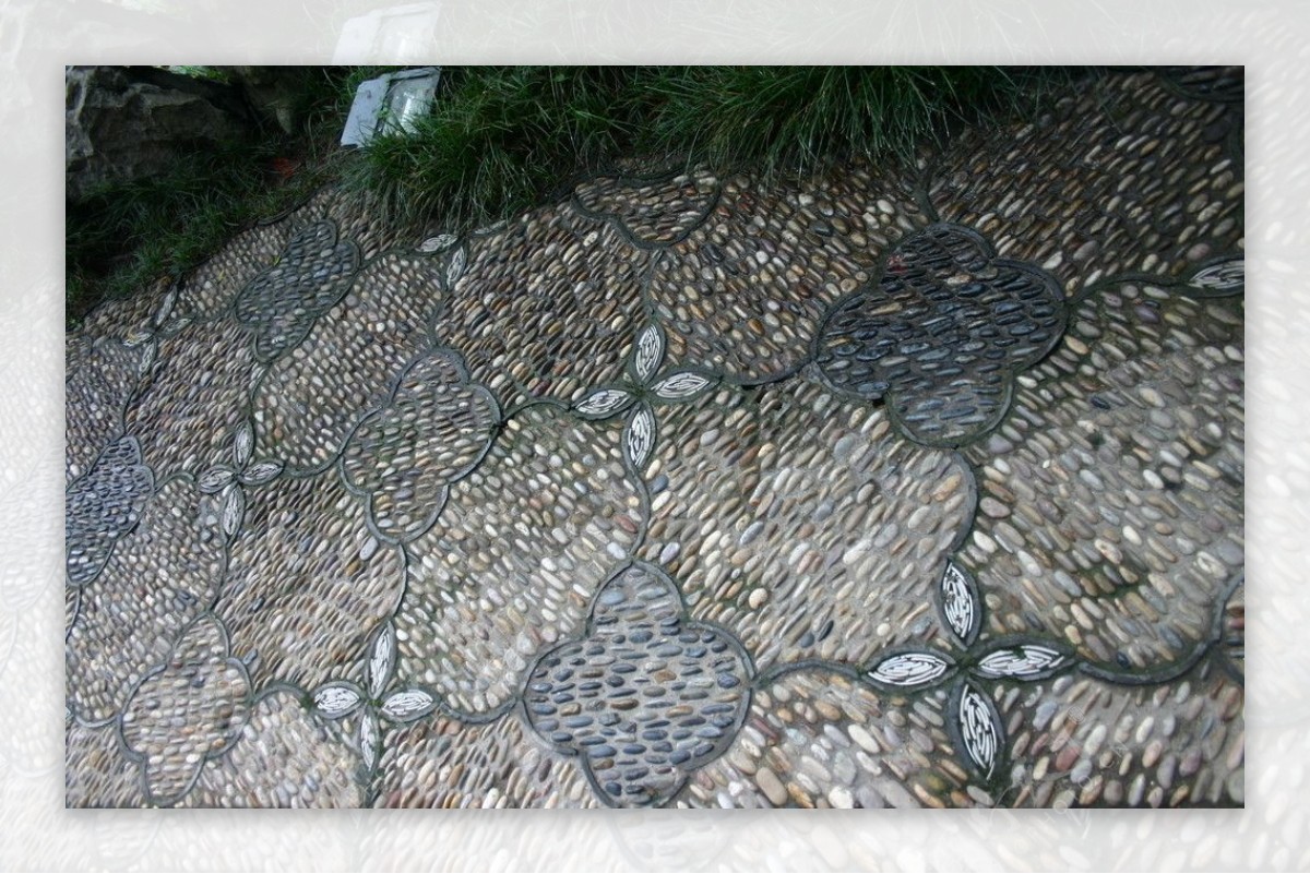 鹅卵石石头拼花防滑仿古地砖400*400 阳台露天花园地板厂家直销-阿里巴巴